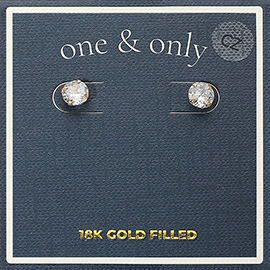 18K Gold Filled CZ Stud Earrings