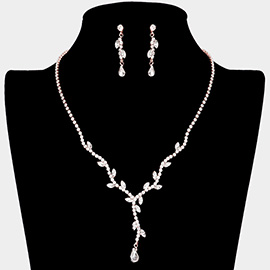 Sprout Detailed Rhinestone Necklace