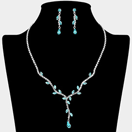 Sprout Detailed Rhinestone Necklace