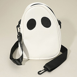 Faux Leather Cute Spooky Halloween Ghost Crossbody Bag