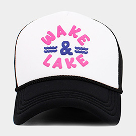 WAKE LAKE Mesh Back Trucker Hat
