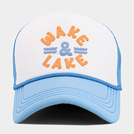 WAKE LAKE Mesh Back Trucker Hat