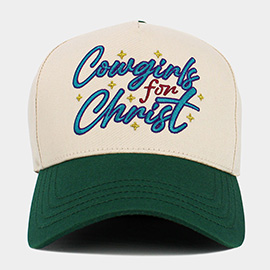 Cowgirls for Christ Embroidered Baseball Hat