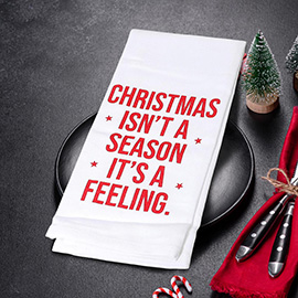 Christmas Quote Printed Kitchen Towel