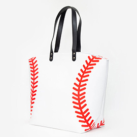 Baseball Stitch Large Tote Bag / Shoulder Bag