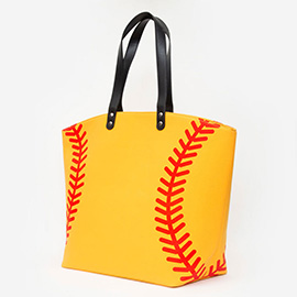 Softball Stitch Large Tote Bag / Shoulder Bag