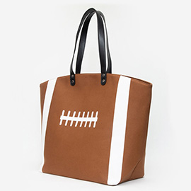 Football Stitch Large Tote Bag / Shoulder Bag