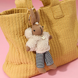 Stylish Bunny Plush Doll Keychain / Bag Charm
