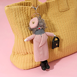 Trench Coat Fashion Doll Keychain / Bag Charm