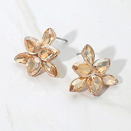 Marquise Teardrop Stone Cluster Evening Stud Earrings