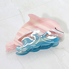Playful Dolphin Hair Claw Clip