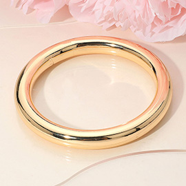 Polished Metal Dome Bangle Bracelet