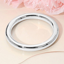 Polished Metal Dome Bangle Bracelet