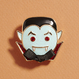 Halloween Dracula Face Pin Brooch