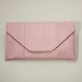 Snake Skin Patterned Envelope Clutch / Shoulder Bag