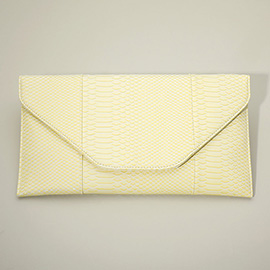 Snake Skin Patterned Envelope Clutch / Shoulder Bag