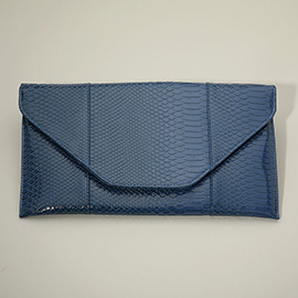 Snake Skin Patterned Envelope Clutch / Shoulder Bag