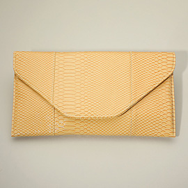 Snake Skin Patterned Envelope Clutch / Shoulder Bag