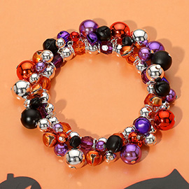 Halloween Themed Color Beaded Stretch Bracelet