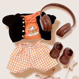 Mini Doll Knit Cardigan Outfit Set