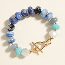 Ombre Chunky Multi Beads Stretch Bracelet