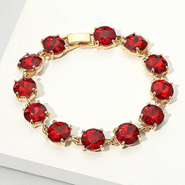 Round Stone Link Evening Bracelet