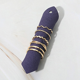 5PCS - Mixed Minimalist Metal Stackable Rings