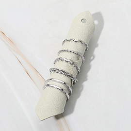5PCS - Mixed Minimalist Metal Stackable Rings