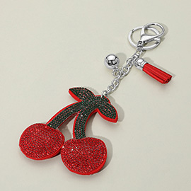 Bling Studded Cherry Keychain / Bag Charm