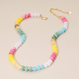 Colorful Round Beaded Necklace