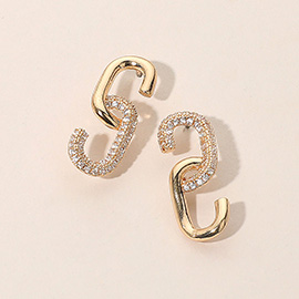 Linked Pave Statement Earrings