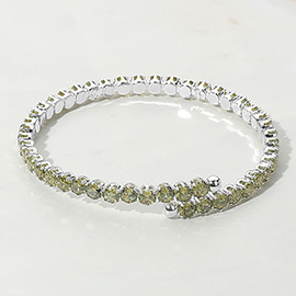 CZ Round Cluster Evening Bracelet