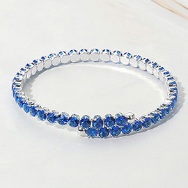 CZ Round Cluster Evening Bracelet