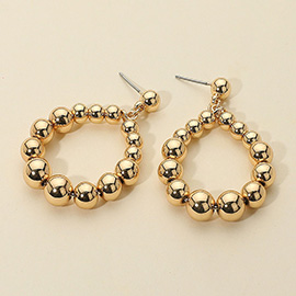 Beaded Teardrop Statement Earrings