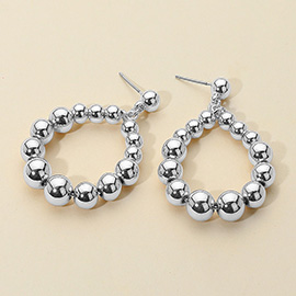 Beaded Teardrop Statement Earrings