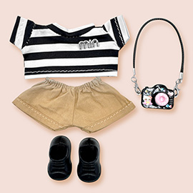 Mini Doll Stripe T-shirt Outfit Set