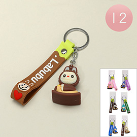 12PCS - Cute Monster Character Keychains