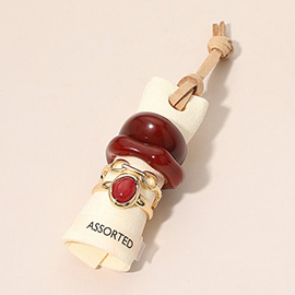 4PCS - Bold Modern Gemstone Accented Stackable Ring Set
