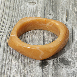 Abstract Square Celluloid Acetate Bangle Bracelet