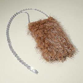 Fluffy Faux Fur Crossbody Phone Case Bag