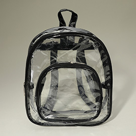 Front Pocket Transparent Backpack Bag