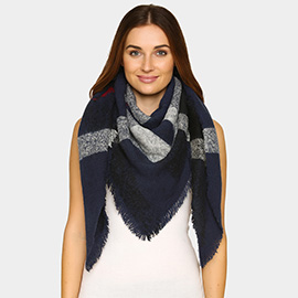 Cozy Plaid Winter Blanket Scarf