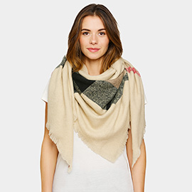 Cozy Plaid Winter Blanket Scarf