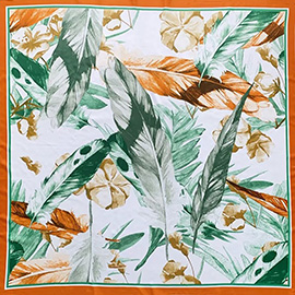 Nature Inspired Feather Square Scarf