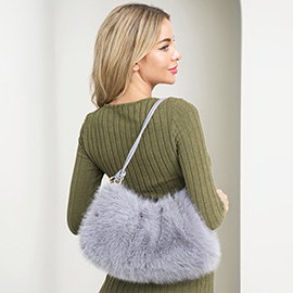 Soft Plush Faux Fur Shoulder Bag
