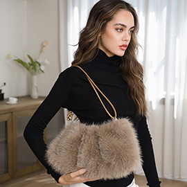 Soft Plush Faux Fur Shoulder Bag