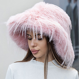 Fuzzy Fluffy Faux Fur Winter Bucket Hat