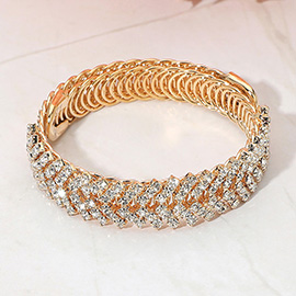 Crystal Rhinestone Adjustable Evening Bracelet