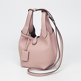 Pebbled Faux Leather Bucket Bag / Handbag / Crossbody Bag