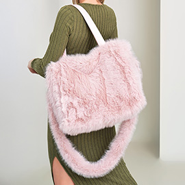 Fluffy Faux Fur Oversized Tote Bag / Handbag
